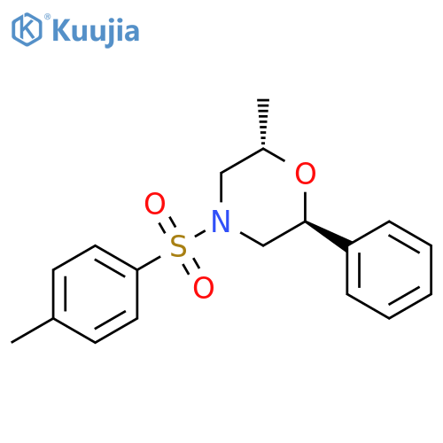 Morpholine, 2-methyl-4-[(4-methylphenyl)sulfonyl]-6-phenyl-, (2S,6S)- structure
