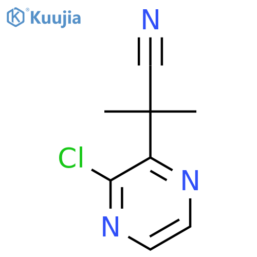2-Pyrazineacetonitrile, 3-chloro-alpha,alpha-dimethyl- structure