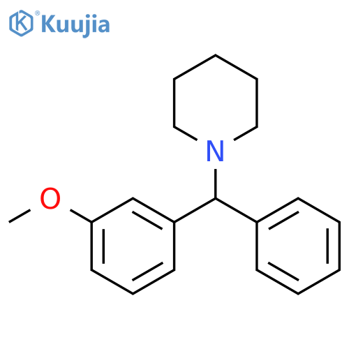 Piperidine, 1-[(3-methoxyphenyl)phenylmethyl]- structure