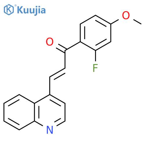 2-Propen-1-one, 1-(2-fluoro-4-methoxyphenyl)-3-(4-quinolinyl)- structure