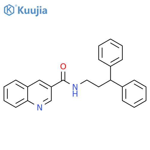 3-Quinolinecarboxamide, N-(3,3-diphenylpropyl)- structure
