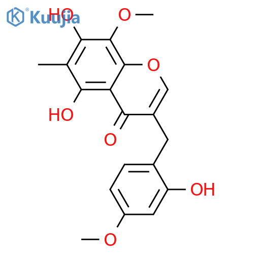 2',4',5,7-Tetrahydroxy-6-methylhomoisoflavone; 8-Methoxy, 4'-Me ether structure