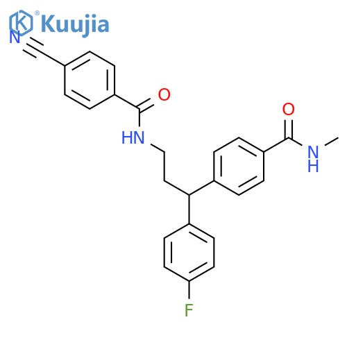 Benzamide,4-[3-[(4-cyanobenzoyl)amino]-1-(4-fluorophenyl)propyl]-N-methyl- structure