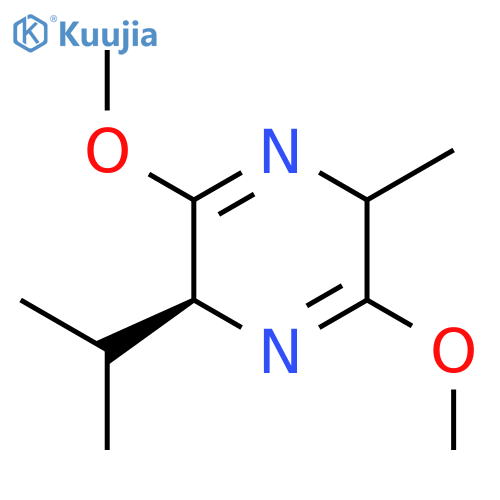 (5S)-3,6-dimethoxy-2-methyl-5-propan-2-yl-2,5-dihydropyrazine structure