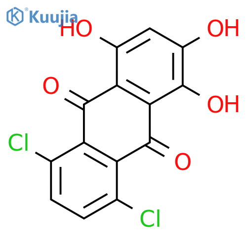 9,10-ANTHRACENEDIONE, 5,8-DICHLORO-1,2,4-TRIHYDROXY- structure