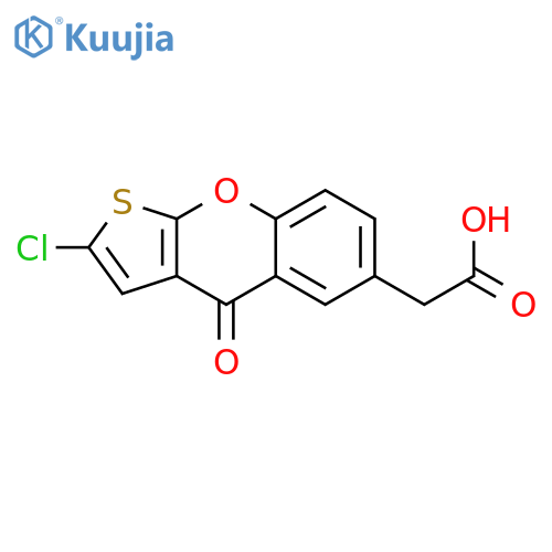 4H-Thieno[2,3-b][1]benzopyran-6-acetic acid, 2-chloro-4-oxo- structure