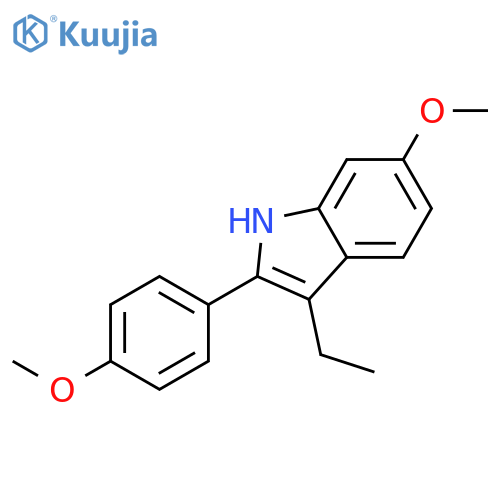 1H-INDOLE, 3-ETHYL-6-METHOXY-2-(4-METHOXYPHENYL)- structure