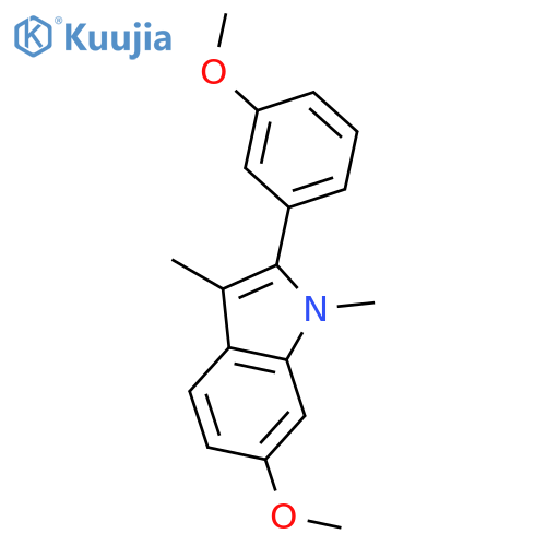 1H-INDOLE, 6-METHOXY-2-(3-METHOXYPHENYL)-1,3-DIMETHYL- structure