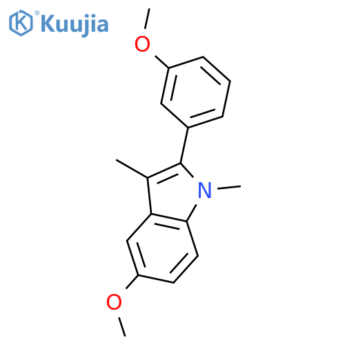 1H-Indole, 5-methoxy-2-(3-methoxyphenyl)-1,3-dimethyl- structure
