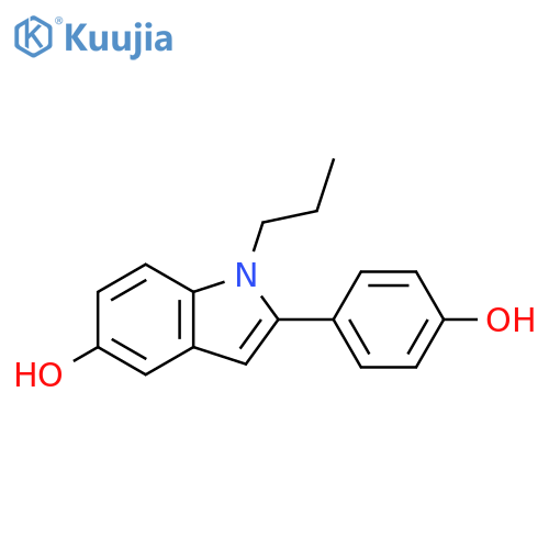 1H-Indol-5-ol, 2-(4-hydroxyphenyl)-1-propyl- structure