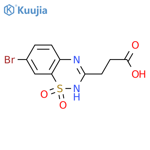 7-Bromo-2H-1,2,4-benzothiadiazine-3-propanoic acid 1,1-dioxide structure