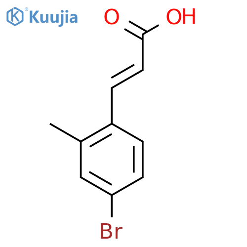 (2E)-3-(4-bromo-2-methylphenyl)prop-2-enoic acid structure