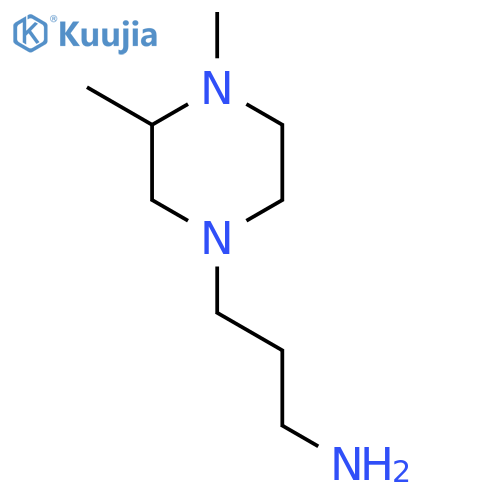 1-Piperazinepropanamine,3,4-dimethyl- structure