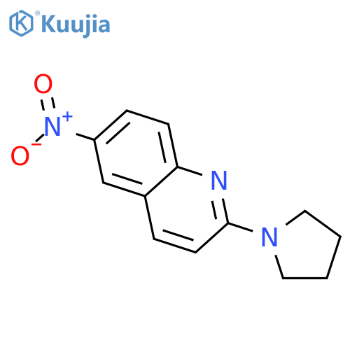 Quinoline, 6-nitro-2-(1-pyrrolidinyl)- structure