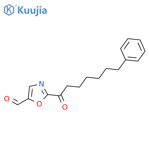 5-OXAZOLECARBOXALDEHYDE, 2-(1-OXO-7-PHENYLHEPTYL)- structure