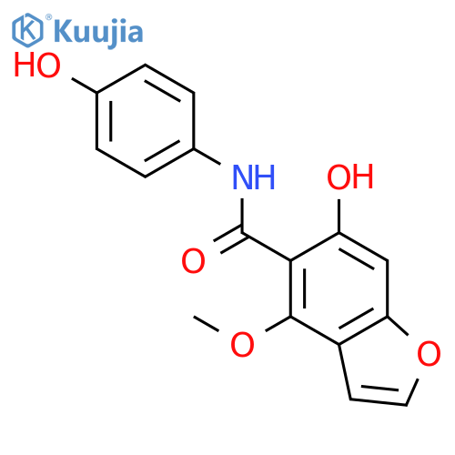 5-Benzofurancarboxamide, 6-hydroxy-N-(4-hydroxyphenyl)-4-methoxy- structure