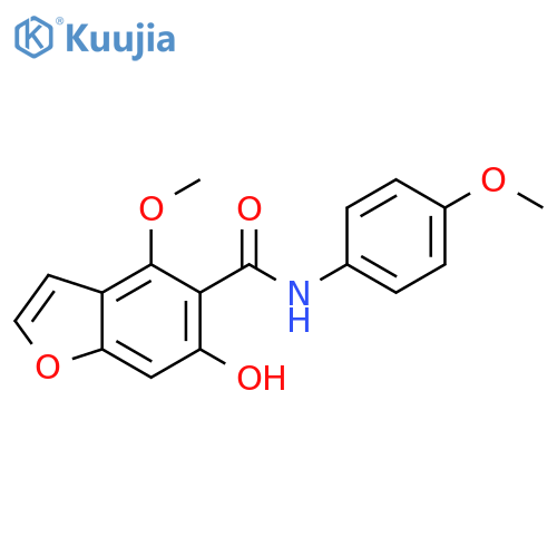 5-Benzofurancarboxamide, 6-hydroxy-4-methoxy-N-(4-methoxyphenyl)- structure