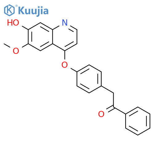 Ethanone, 2-[4-[(7-hydroxy-6-methoxy-4-quinolinyl)oxy]phenyl]-1-phenyl- structure