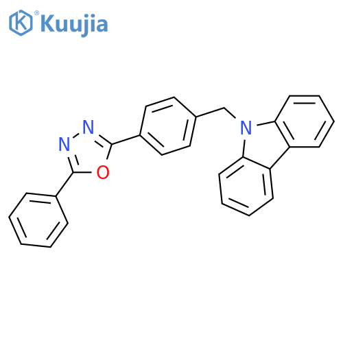 9H-Carbazole, 9-[[4-(5-phenyl-1,3,4-oxadiazol-2-yl)phenyl]methyl]- structure
