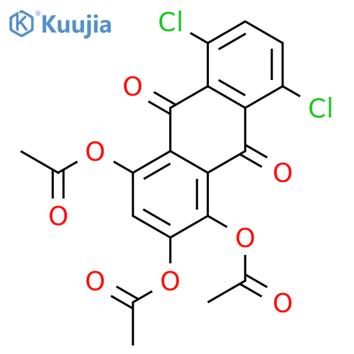 9,10-Anthracenedione, 1,2,4-tris(acetyloxy)-5,8-dichloro- structure