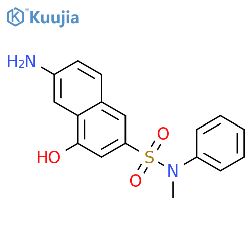 2-Naphthalenesulfonamide,6-amino-4-hydroxy-N-methyl-N-phenyl- structure
