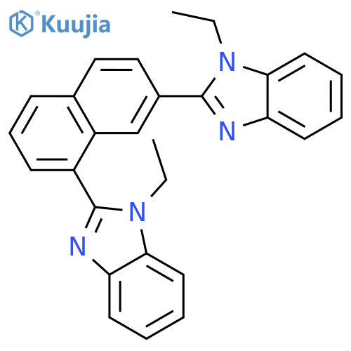 1H-Benzimidazole, 2,2'-(1,7-naphthalenediyl)bis[1-ethyl- structure
