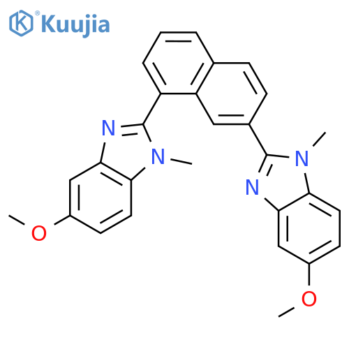 1H-BENZIMIDAZOLE, 2,2'-(1,7-NAPHTHALENEDIYL)BIS[5-METHOXY-1-METHYL- structure