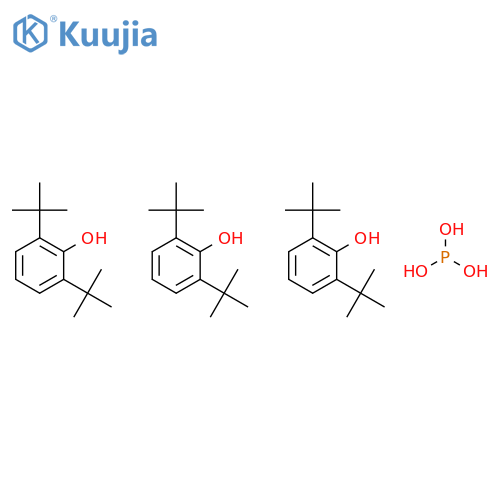 Phenol, 2,6-bis(1,1-dimethylethyl)-, phosphite (3:1) structure
