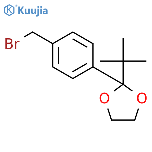 1,3-DIOXOLANE, 2-[4-(BROMOMETHYL)PHENYL]-2-(1,1-DIMETHYLETHYL)- structure
