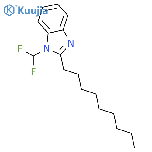 1H-BENZIMIDAZOLE, 1-(DIFLUOROMETHYL)-2-NONYL- structure