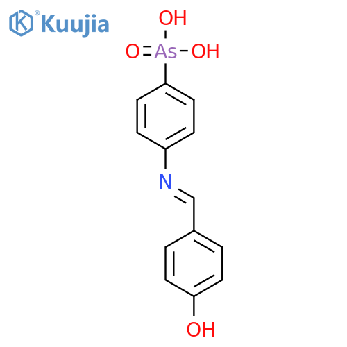 (4-{[(4-Oxocyclohexa-2,5-dien-1-ylidene)methyl]amino}phenyl)arsonic acid structure