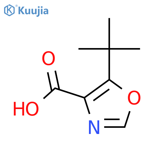 5-Tert-butyl-1,3-oxazole-4-carboxylic acid structure