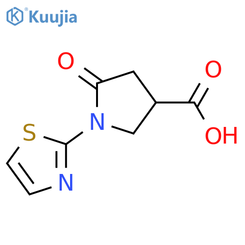 5-Oxo-1-(1,3-thiazol-2-yl)pyrrolidine-3-carboxylic acid structure