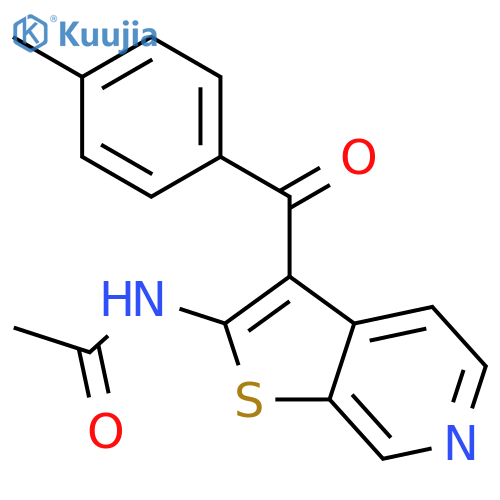 Acetamide, N-[3-(4-methylbenzoyl)thieno[2,3-c]pyridin-2-yl]- structure