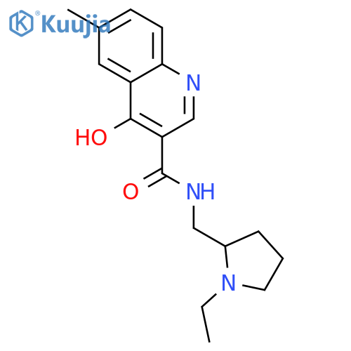 3-Quinolinecarboxamide,N-[(1-ethyl-2-pyrrolidinyl)methyl]-4-hydroxy-6-methyl- structure