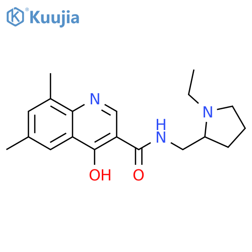 3-Quinolinecarboxamide,N-[(1-ethyl-2-pyrrolidinyl)methyl]-4-hydroxy-6,8-dimethyl- structure