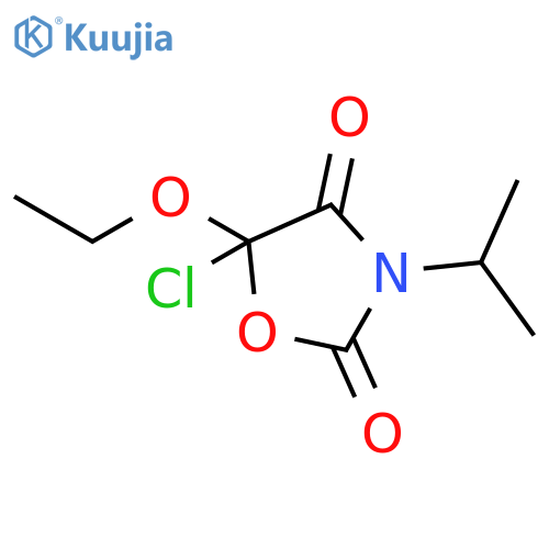 2,4-OXAZOLIDINEDIONE, 5-CHLORO-5-ETHOXY-3-(1-METHYLETHYL)- structure