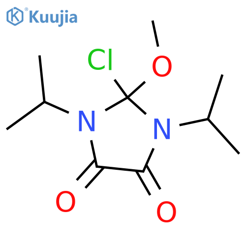 4,5-IMIDAZOLIDINEDIONE, 2-CHLORO-2-METHOXY-1,3-BIS(1-METHYLETHYL)- structure