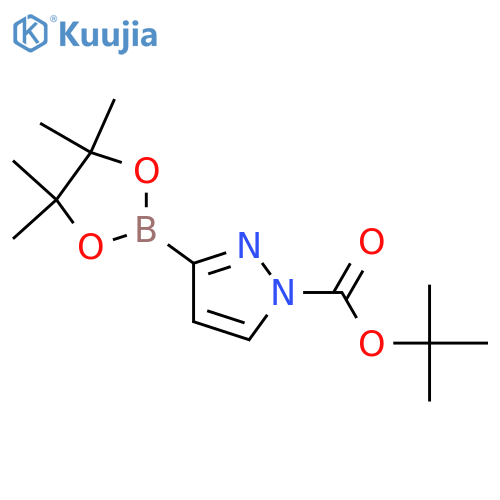 tert-Butyl 3-(4,4,5,5-tetramethyl-1,3,2-dioxaborolan-2-yl)-1H-pyrazole-1-carboxylate structure