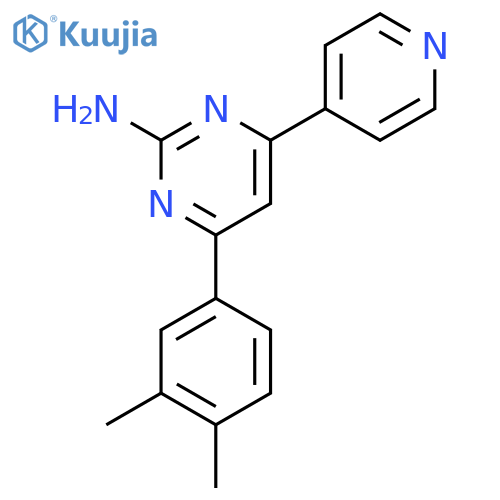2-Pyrimidinamine, 4-(3,4-dimethylphenyl)-6-(4-pyridinyl)- structure