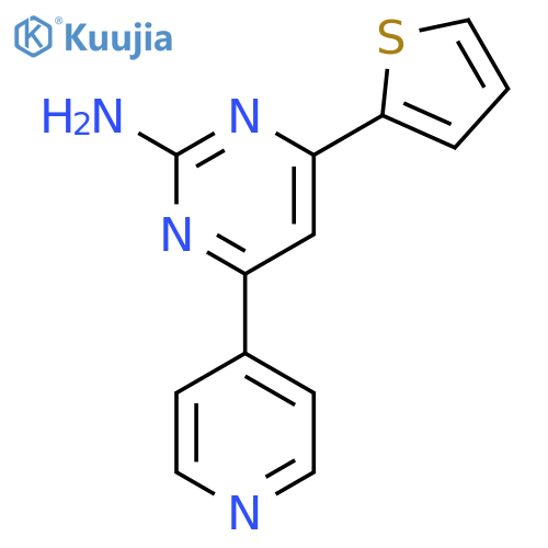 2-Pyrimidinamine, 4-(4-pyridinyl)-6-(2-thienyl)- structure