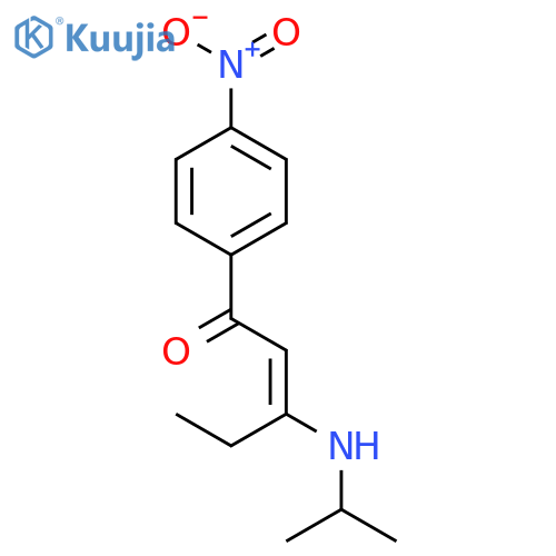 2-PENTEN-1-ONE, 3-[(1-METHYLETHYL)AMINO]-1-(4-NITROPHENYL)- structure