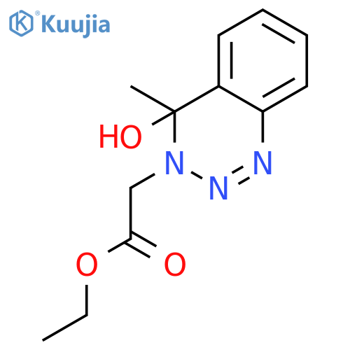 1,2,3-Benzotriazine-3(4H)-acetic acid, 4-hydroxy-4-methyl-, ethyl ester structure