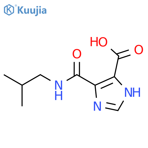 4-[(2-Methylpropyl)carbamoyl]-1H-imidazole-5-carboxylic acid structure