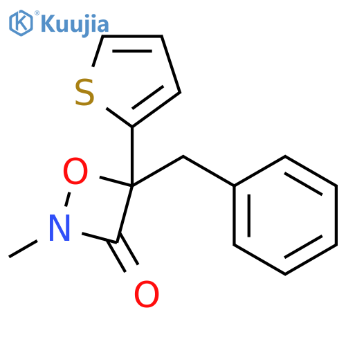 1,2-Oxazetidin-3-one, 2-methyl-4-(phenylmethyl)-4-(2-thienyl)- structure