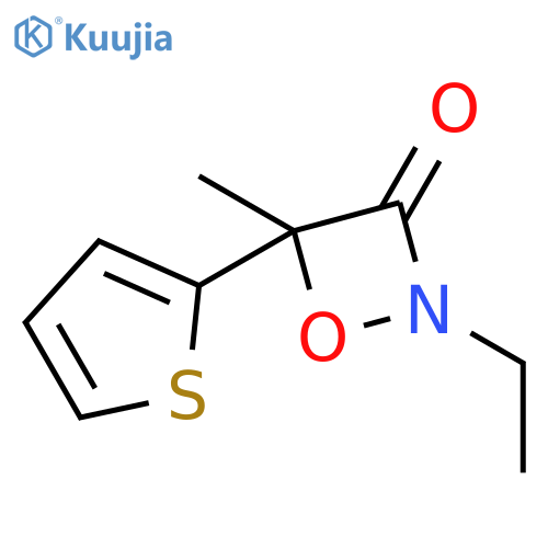 1,2-Oxazetidin-3-one, 2-ethyl-4-methyl-4-(2-thienyl)- structure