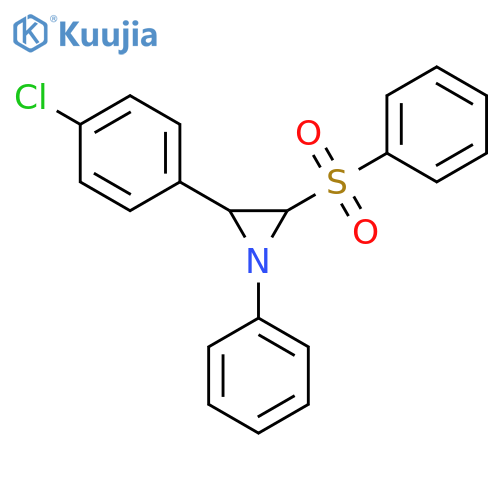Aziridine, 2-(4-chlorophenyl)-1-phenyl-3-(phenylsulfonyl)- structure