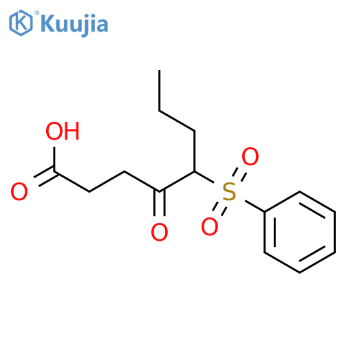 Octanoic acid, 4-oxo-5-(phenylsulfonyl)- structure