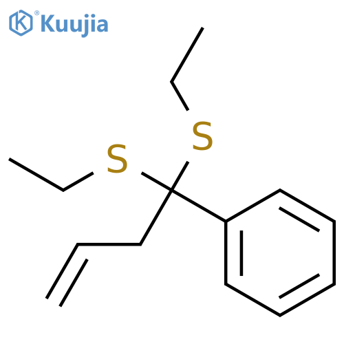 Benzene, [1,1-bis(ethylthio)-3-butenyl]- structure