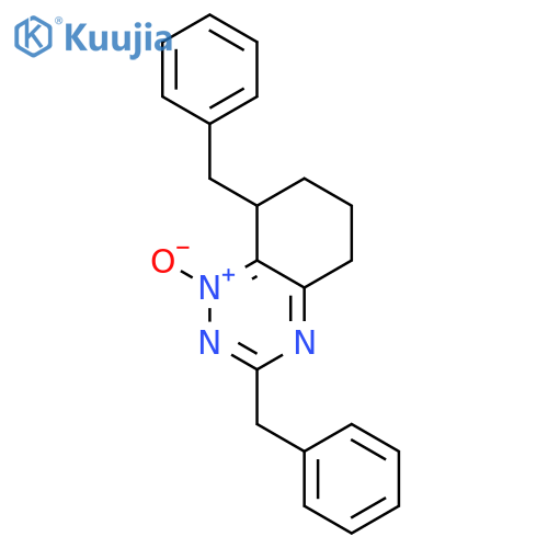 1,2,4-Benzotriazine, 5,6,7,8-tetrahydro-3,8-bis(phenylmethyl)-, 1-oxide structure